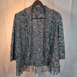Chico's  size 0 Black And White Waterfall Cardigan